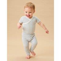 MORI Cotton Blend Cuffed Leggings (0-3 Yrs) Blue Mix