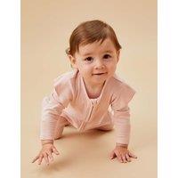 Ribbed Frill Shoulder Zip Sleepsuit (7lbs-24 Mths)