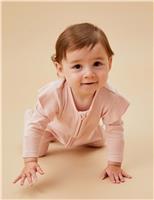 Ribbed Frill Shoulder Zip Sleepsuit (7lbs-24 Mths)