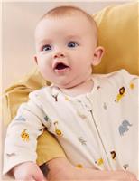 Cotton Blend Safari Sleepsuit (0-24 Mths)