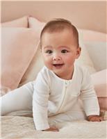 Cotton Blend Zip Sleepsuit (0-24 Mnths)