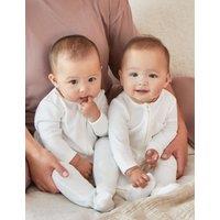 3pk Cotton Blend Sleepsuits (0-24 Mths)
