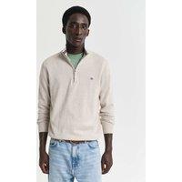 Pure Cotton Funnel Neck Half Zip Jumper