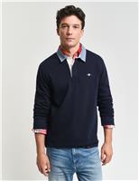 GANT Pure Cotton Rugby Shirt Navy