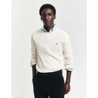 Pure Cotton Cable Crew Neck Jumper