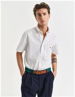 GANT Regular Fit Pure Cotton Printed Shirt Navy Mix