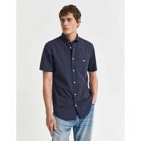 GANT Regular Fit Pure Cotton Printed Shirt Navy Mix