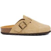 Jones Bootmaker Leather Buckle Mules Beige