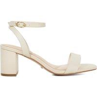 Wide Fit Leather Block Heel Sandals