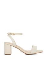 Wide Fit Leather Block Heel Sandals