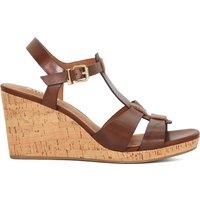 Wide Fit Leather Wedge Sandals