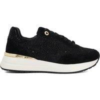 Lace Up Sequin Trainers