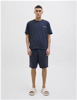 JACK & JONES Cotton Rich Elasticated Pyjama Set Black