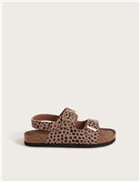 Kids Leopard Print Sliders (7 Small - 4 Large)
