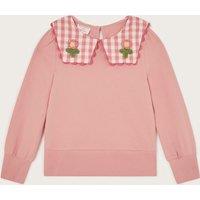 Pure Cotton Flower Collared Jumper (3-13 Yrs)