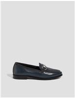 Monsoon Leather and Suede Bar Loafers Navy
