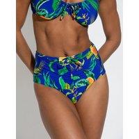 Pour Moi Santa Cruz Tummy Control Bikini Bottoms Blue Mix