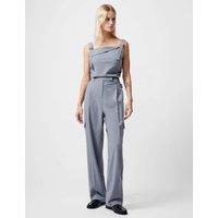 Barrel Leg Tapered Trousers with Lyocell