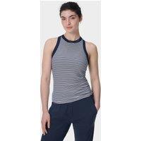 Sweaty Betty Harper Modal Rich Striped Racer Back T-Shirt Navy Mix