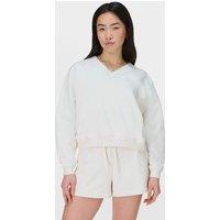 Revive Cotton Rich V-Neck Crop Sweatshirt