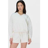 Revive Cotton Rich V-Neck Crop Sweatshirt