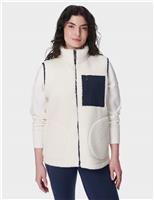 Plush Zip Up Funnel Neck Fleece Gilet