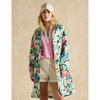 Waterproof Floral Hooded Longline Raincoat