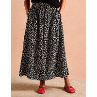 Floral Monochrome Midaxi A-Line Skirt