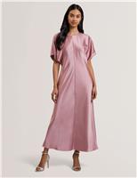 Round Neck Midi Column Dress