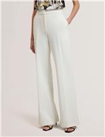 Ted Baker High Waisted Flared Trousers Ivory