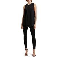 Ted Baker Pleat Detail Drape Top Black