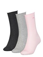 3pk Cotton Rich Rolled Top Ankle High Socks