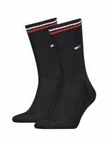 2 Pack Striped Cuff Cotton Rich Sports Socks