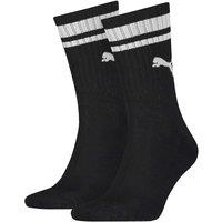 Puma 2 Pack Heritage Crew Cotton Rich Sports Socks Black