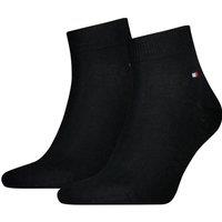 Tommy Hilfiger 2 Pack Cotton Rich Quarter Socks Black