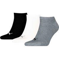 Puma 3 Pack Assorted Cotton Rich Trainer Socks Grey Mix