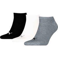 Puma 3 Pack Cotton Rich Trainer Socks Grey Mix