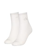 2pk Cotton Blend Logo Ankle High Socks