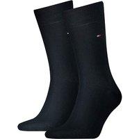 Tommy Hilfiger 2 Pack Embroidered Logo Cotton Rich Socks Dark Navy