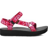 Floral Ankle Strap Flatform Sandals