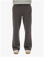 Pure Cotton Embroidered Wide Leg Joggers