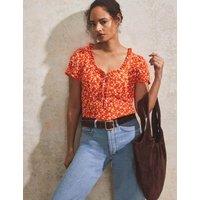 Floral Tie Neck Top