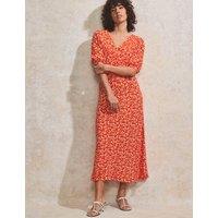 Ditsy Floral V-Neck Midaxi Tea Dress