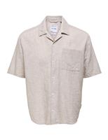 ONLY & SONS Linen Blend Shirt Stone