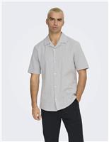 Cotton Rich Striped Oxford Shirt