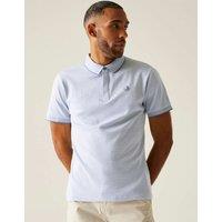 Tiver Pure Cotton Striped Tipped Polo Shirt