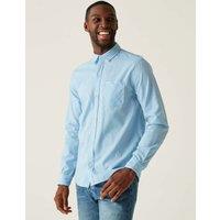 Regatta Loran Cotton Rich Shirt Blue