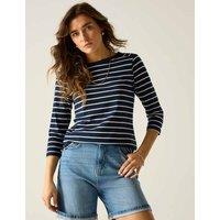 Regatta Baylette II Cotton Rich Striped Top Navy Mix