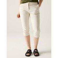 Regatta Cotton Rich Bayletta Capri Shorts White