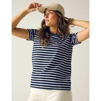 Regatta Bayletta Cotton Rich Striped T-Shirt Navy Mix